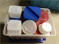 tub of storage containers