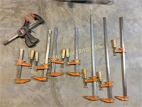 large lot assorted bar clamps