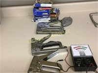 hand staplers staples chalk line battery tester