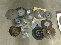 saw blades assorted types sizes and conditions