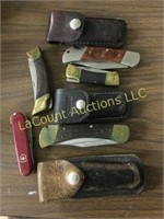 Browning, Buck pocket knives and others