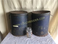 Lot of old tin cans etc