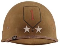 WWII U.S. Major General Huebner M-1 Helmet Liner