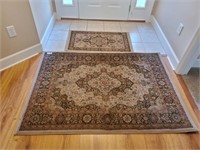 2 MATCHING ENTRANCE RUGS