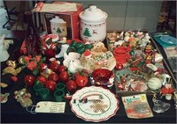 Huge Christmas lot cookie jar, miniatures, more