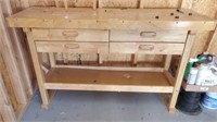 WOODEN WORK/SHOP TABLE