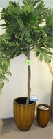 Artificial Breadfruit Plant w/Planter