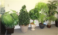 (5) Assort. Artificial Plants; (2) Palms,