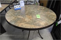 OW Lee 42" Round Rustic Slate Table