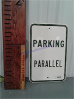 Parking Parallel tin sign, 18 x 12