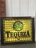 Tequiza lighted sign, works, 32 x 26