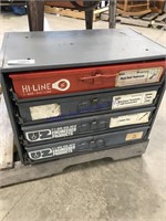 Parts cabinet w/ removable cases, 20.5x12.5x15T