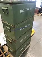 4 Stacking tool bins, 20.5 x 10.5 x 10" tall each