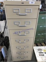 Card filing cabinet, 19W x 52.5T,drawers are 4.5"D