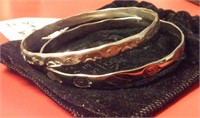 2 sterling silver bracelets wt 32.1 grams Navajo?