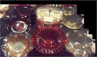 15 pcs glass ruby red marigold cranberry more