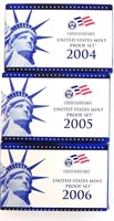 U.S. Proof sets (2004, 05, 06)