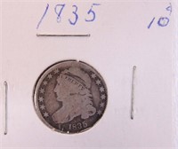 1835 Capped Bust dime