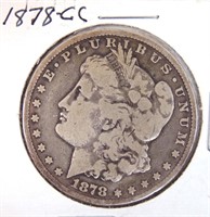 1878-cc Morgan silver dollar