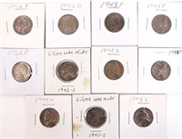 "War" nickels - 35% silver (11)