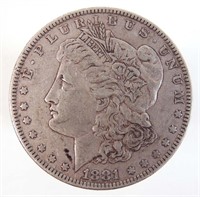 1881-o Morgan silver dollar