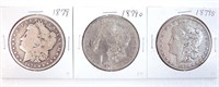 1879 Morgan silver dollar set (3)