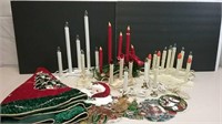 Large Lot Christmas Window Candles, Decor &