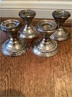 2 Pair Sterling Weighted Candle Stick Holders