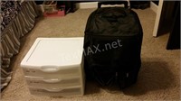 Rolling Bag and Plastic Storage Container