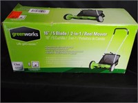 Greenworks 16" 5 Blade 2 n 1 Reel Mower