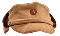 WWII Japanese Army Tan Field Cap w/ Earflaps
