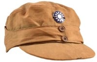 WWII Chinese Nationalist  Army Tan Field Cap