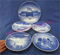 5 copenhagen denmark blue plates