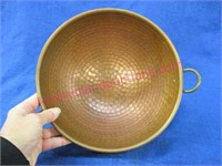 hammered copper bowl - 9.5in diameter