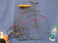 wrought iron tricycle wall art - 20in tall