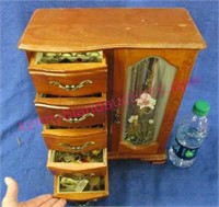 large collection costume jewelry in jewelry box