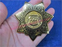 vintage colorado state patrol patrolman badge