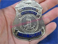 vintage virginia state police trooper badge