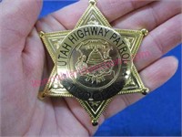 vintage utah highway patrol trooper badge