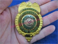 vintage vermont state police trooper badge