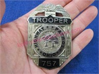 vintage ohio highway patrol trooper #757 badge