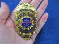 vintage rhode island state police detective badge