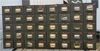 Vintage card catalog cabinet, some drawers full