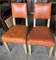 (Set of 2) Lee Industries Orange Dining Chair