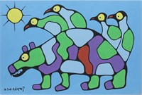 Norval Morrisseau's "Bear With Birds and Sun" Orig
