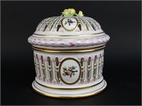 Herend Saxonian Bouquet Biscuit Barrel & Lid