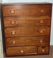 Japanese 5 Drawer Clothing Bridal Tansu Chest