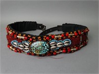 Ornate Indian Belt w/ Beads, Shells & Coral