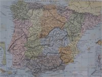 Antique Map of Spain & Portugal - 1820's