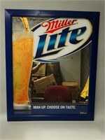 Large Miller Lite Beer Advertising Mirror